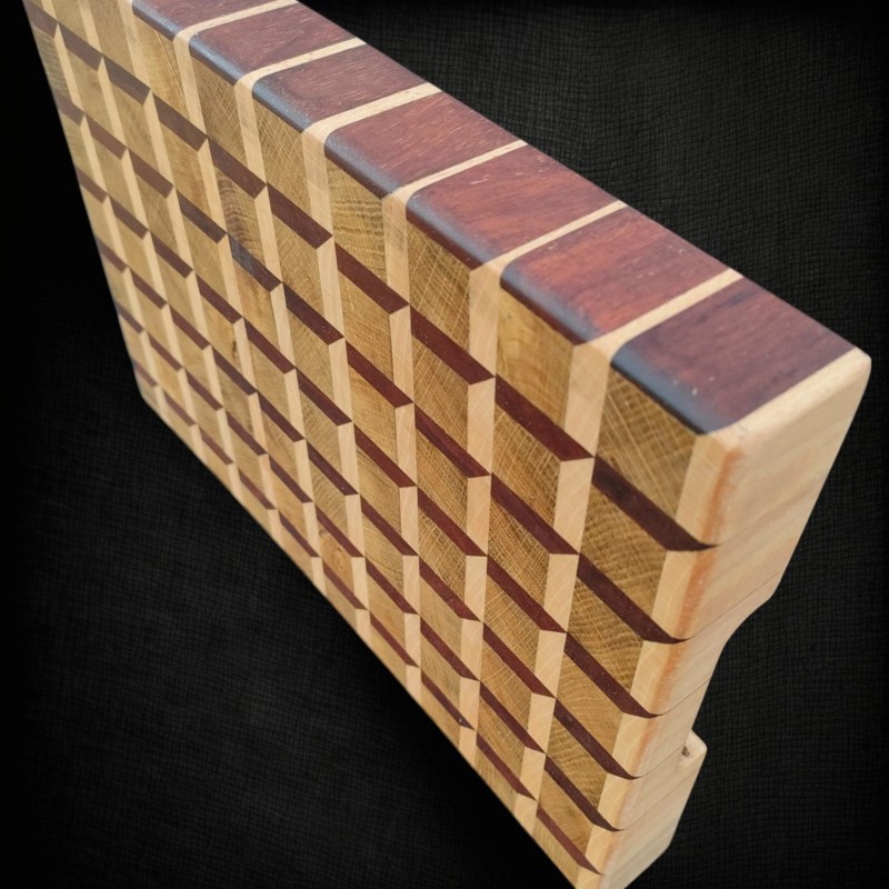 Planche en bois de bout ou billot (34 x 23 x 3,8 cm)