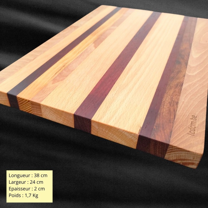 Planche de dégustation en hêtre et bois exotique | PL2529