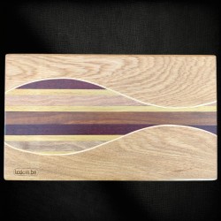 Planche de cuisine en chêne durable | Incrustation Design | Fabriquée à la main | PL2404